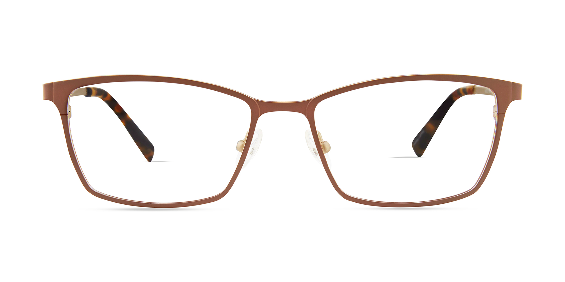 modo 4222 optical prescription eyewear glasses made in japan titanium lightweight strong strength durable long lasting female women ladies rectangular shape taupe light brown