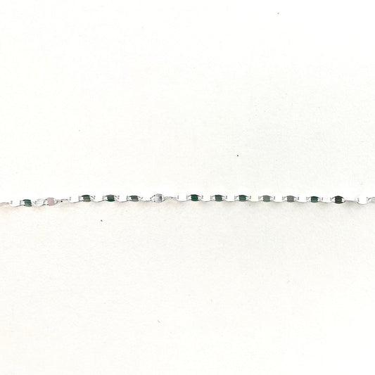 Permanent Chain - Sterling Silver Mirror Link