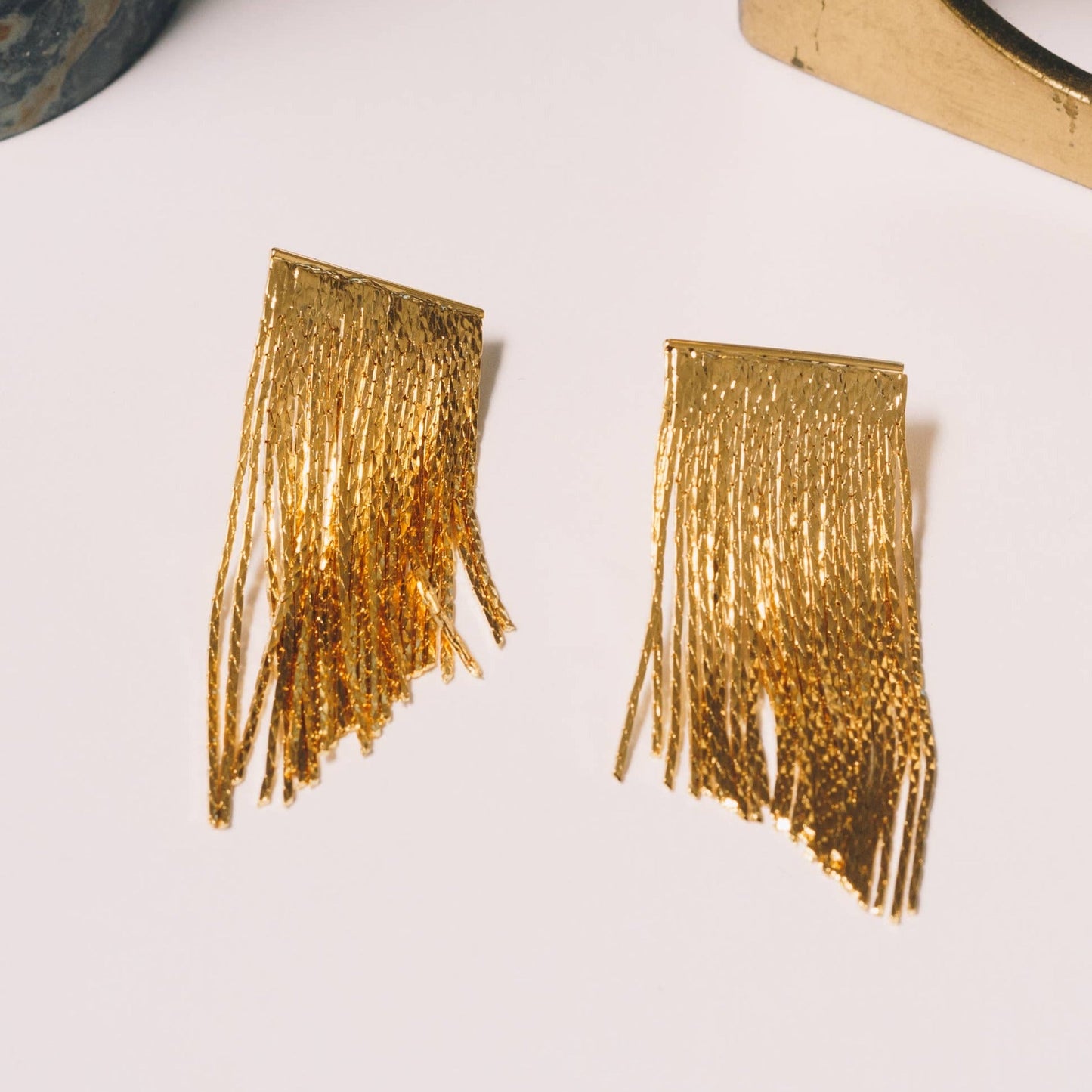Janna Conner Maurise Fringe Stud Earrings