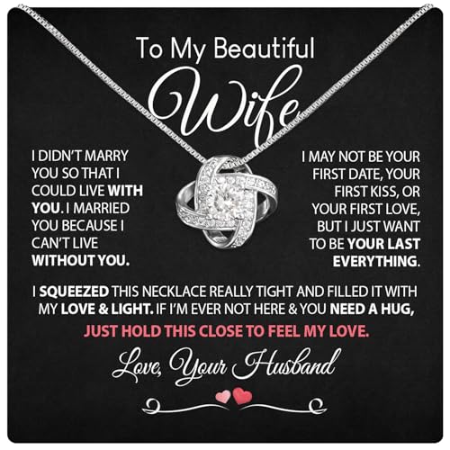 To My Wife Necklace From Husband With Heartfelt Message, To My Soulmate Necklace For Women, Necklace For Wife From Husband, Soulmate Gifts For Her, Birthday Gifts For Wife, Wife Birthday Gift Ideas