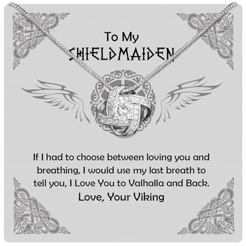 Shieldmaiden Necklace, Viking Jewelry For Women, Last Minutes Gifts For Her, Wife, Future-Wife, Soulmate, Girlfriends, Fiance From Him Husband, Boyfriends On Mother's Day, Birthday, Anniversary