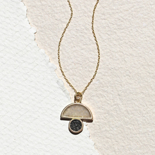Cameoko Petite Geometric Mushroom Necklace