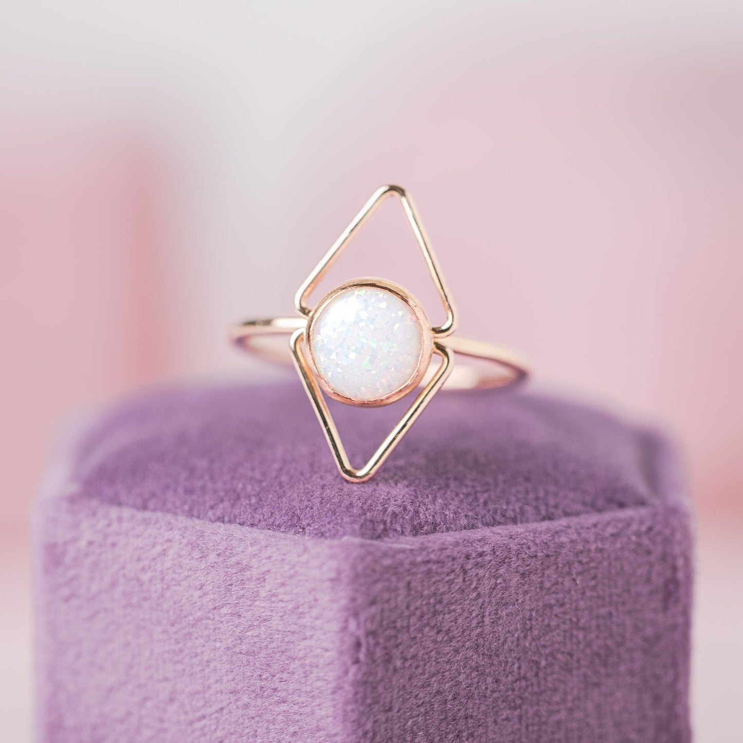 Mineral and Matter Deco Opal Ring Sterling Silver