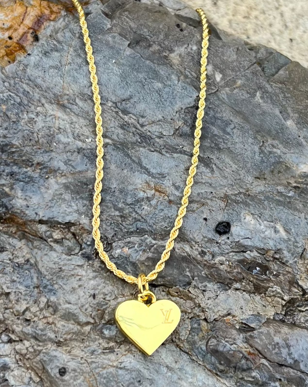LV Heart Necklace