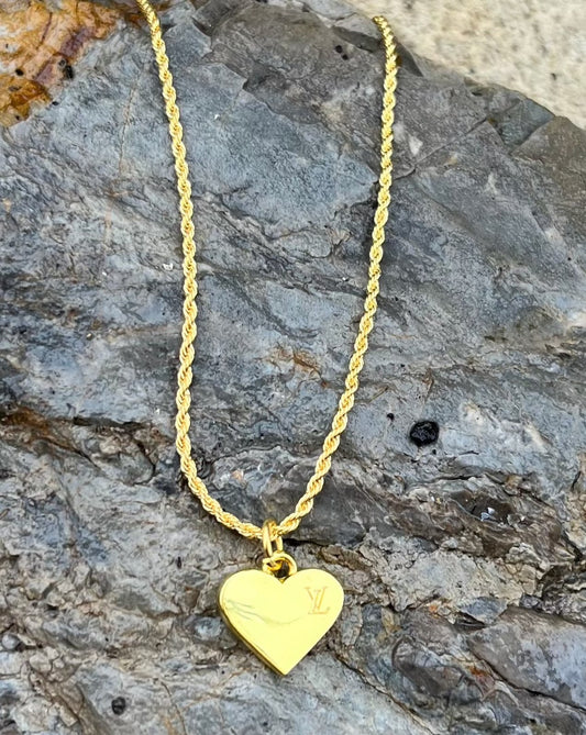 LV Heart Necklace