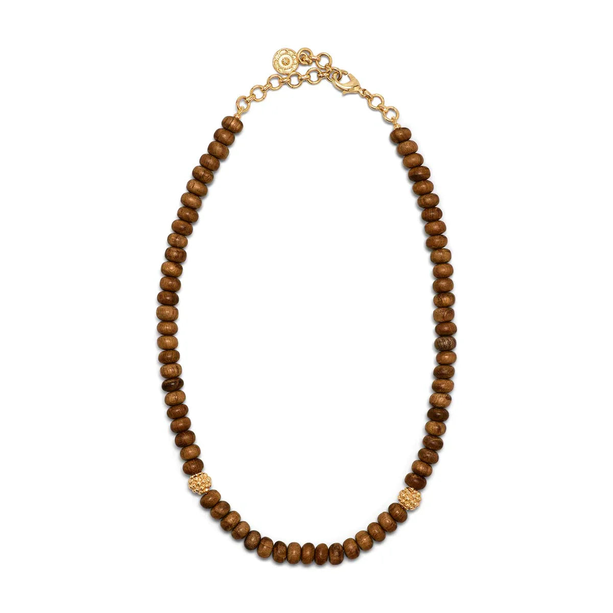 Capucine de Wulf Earth Goddess Single Strand Necklace 16 + 2" Teak