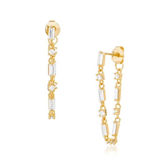 Mod + Jo Finley Baguette Chain Hoops