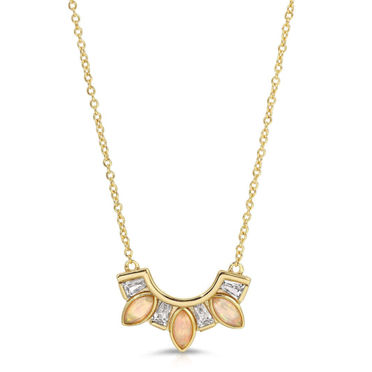 Glamrocks Seven Wonders Necklace - Welo Opal