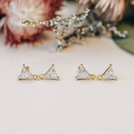 JaxKelly Dual Triangle Drop Earring