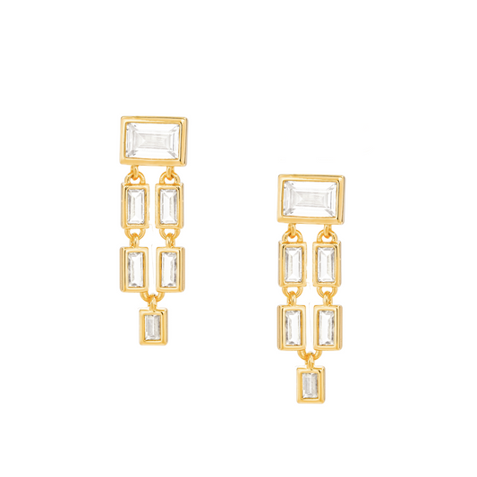 Mod + Jo Logan Baguette Chandelier Earrings