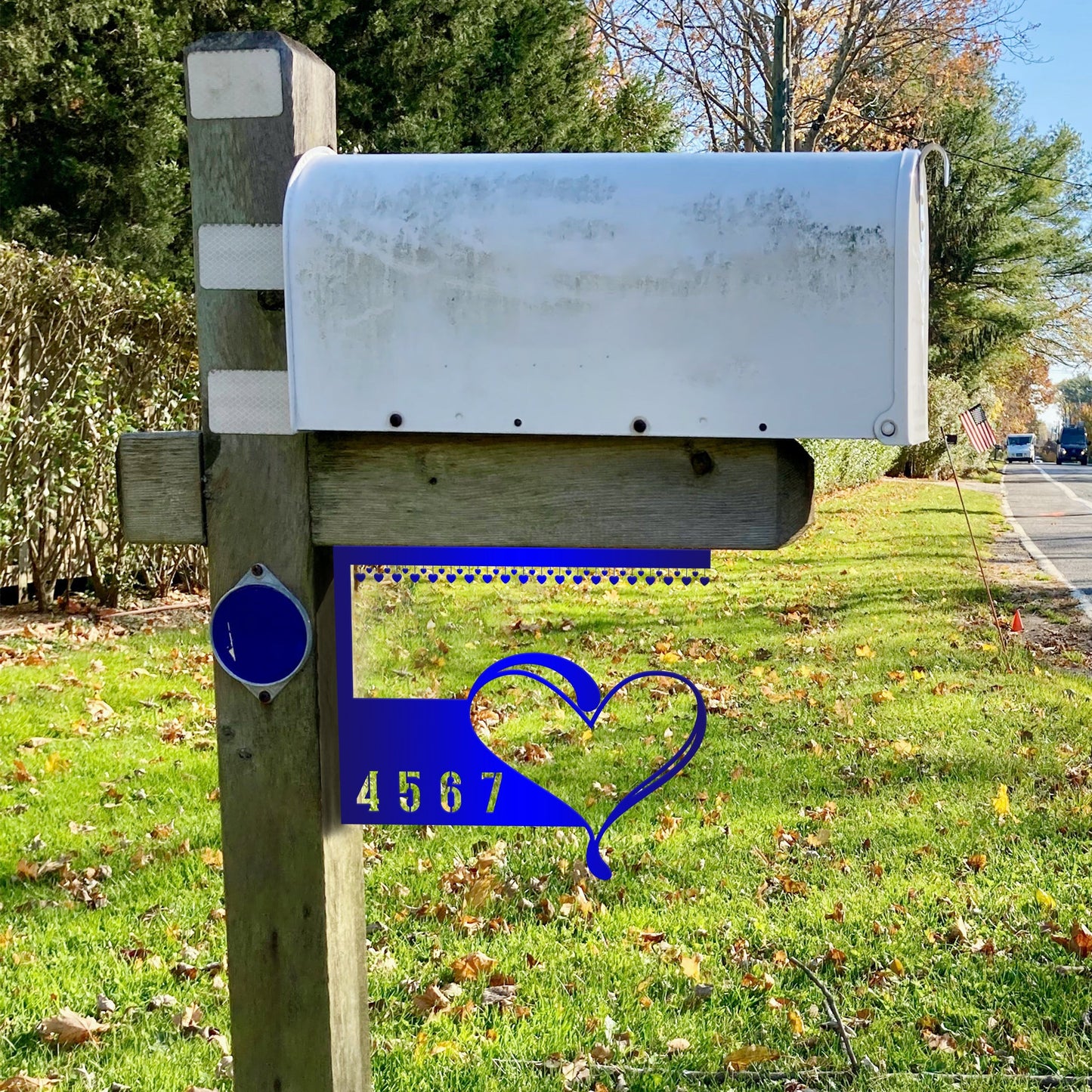 Hearts Address Mailbox Sign
