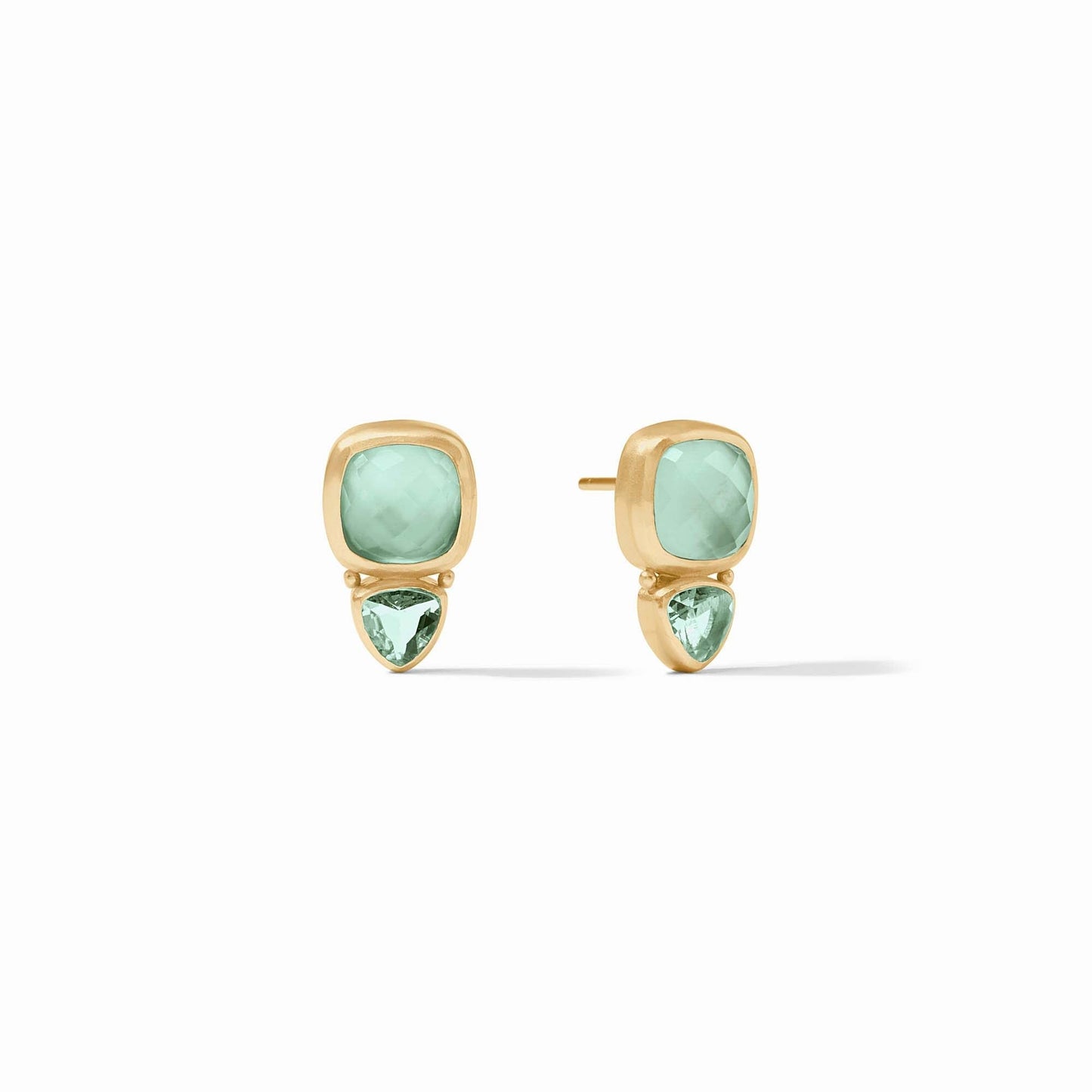 Aquitaine Duo Stud Iridescent Aquamarine Blue