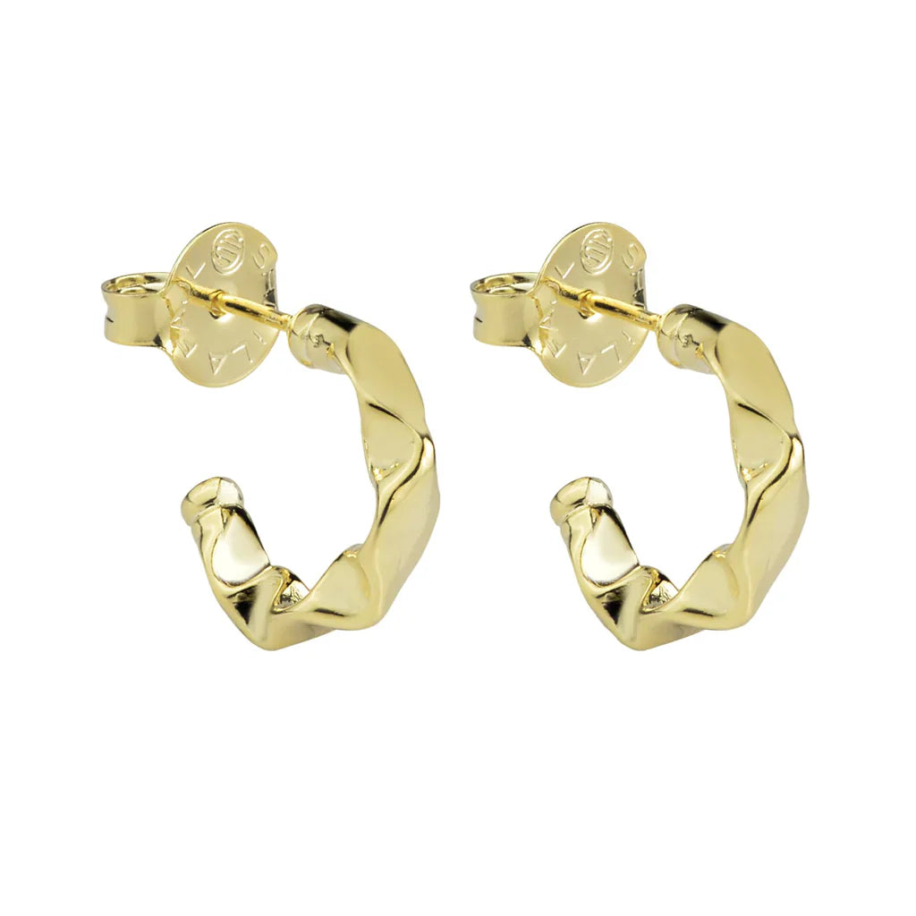 Sheila Fajl .5" Wrinkled Hoops - Gold