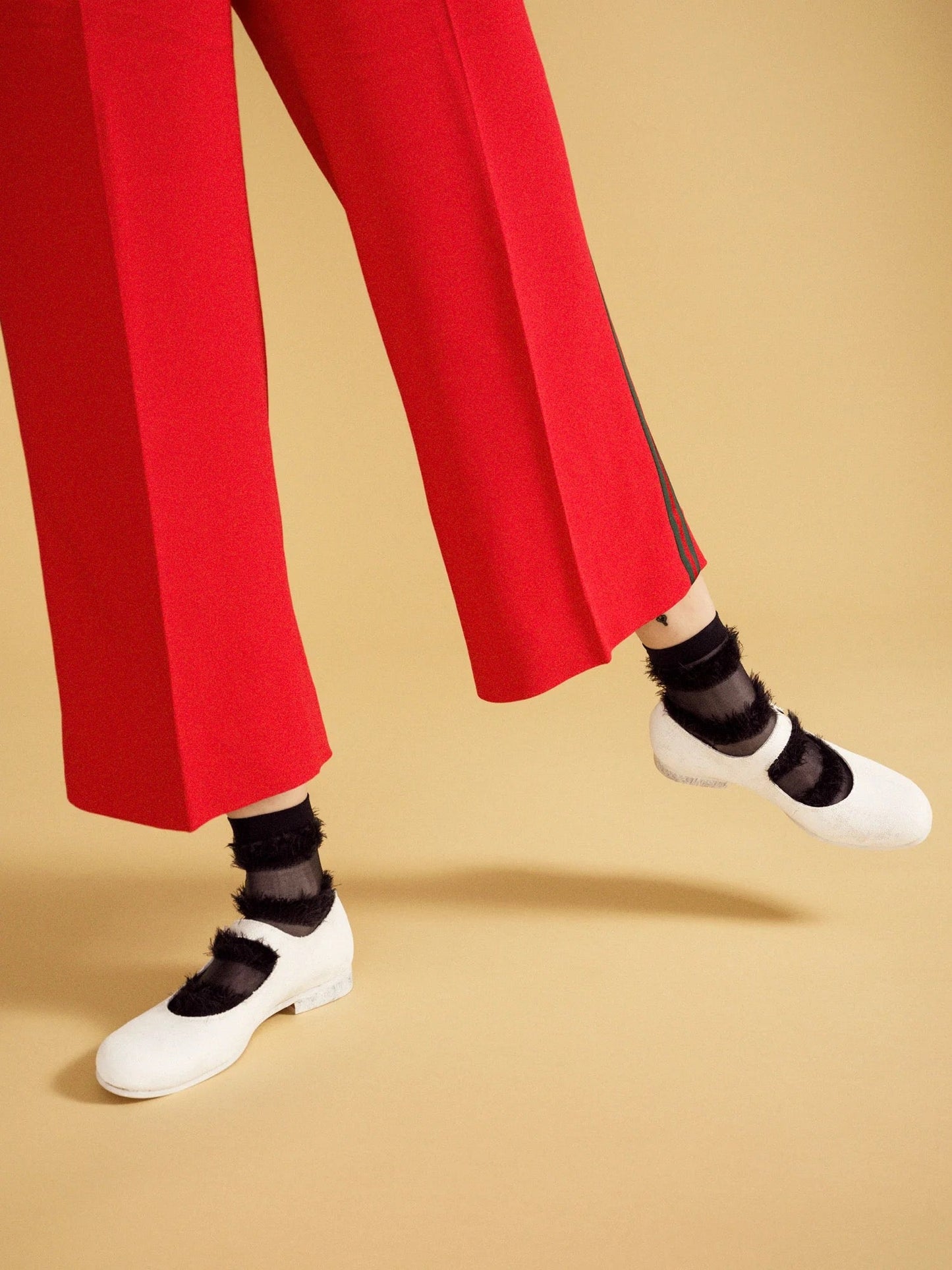 Josephine Sheer Black Crew Socks