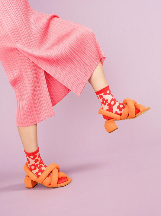 Pop Sheer Short Crew Socks