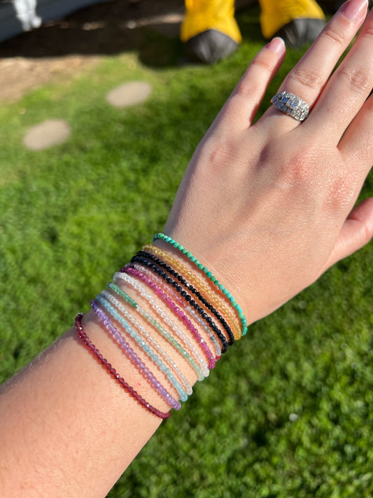 Crystal Birthstone Bracelet | Sterling Silver