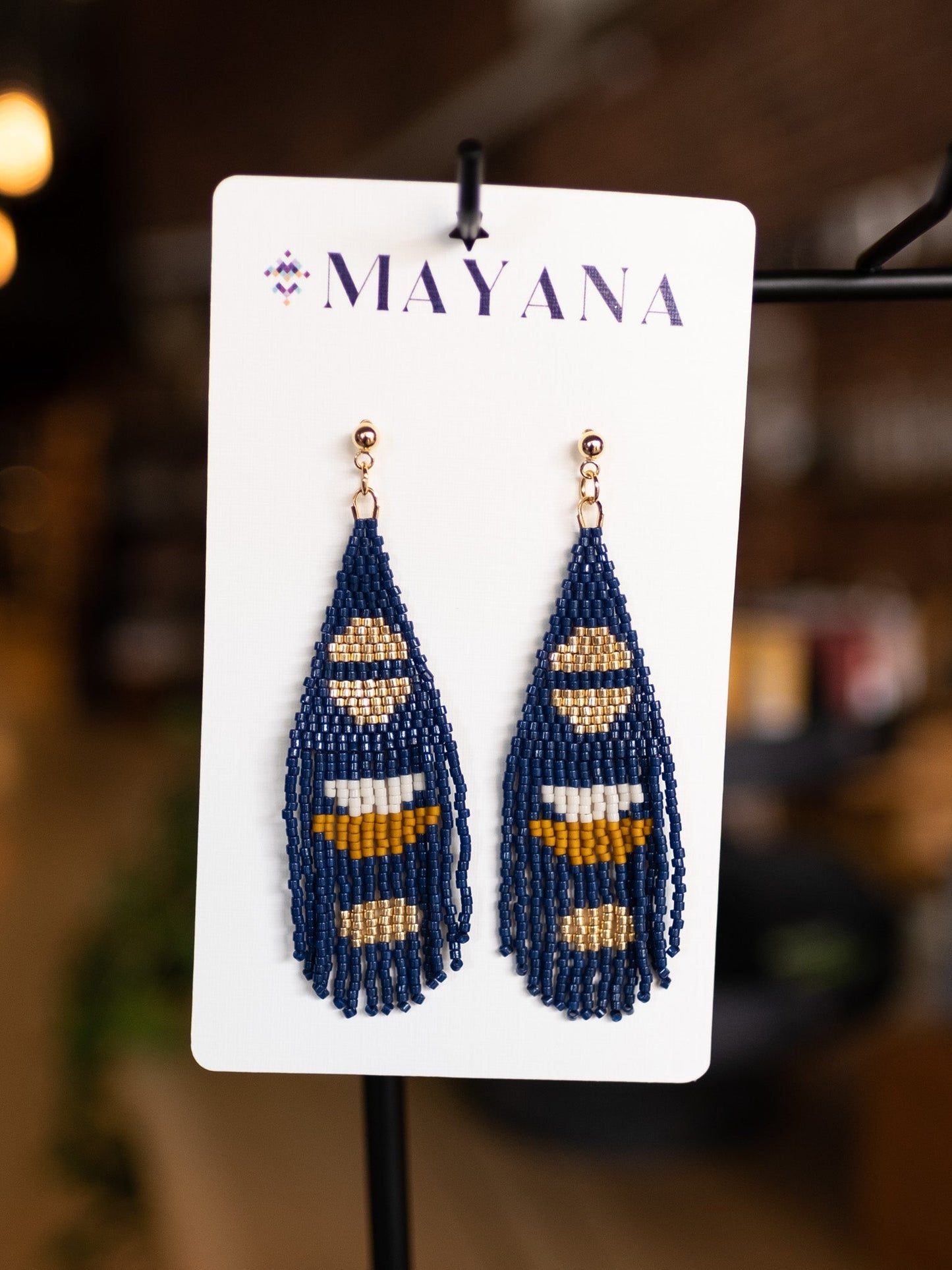 Beaded Handwoven Earrings - Mayana Designs Co