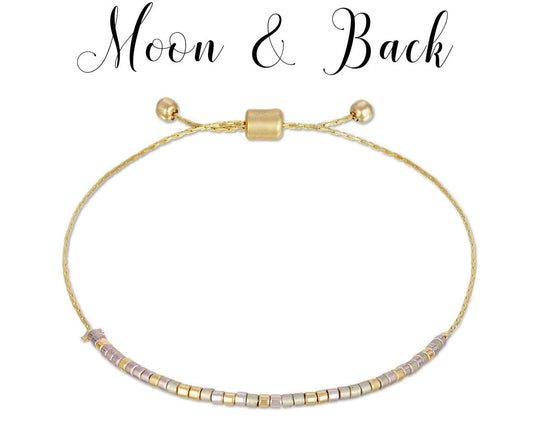 "Moon and Back" Morse Code Bracelet