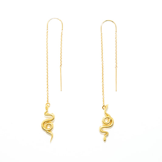 Mineral and Matter Celestial Snake Threader Earrings
