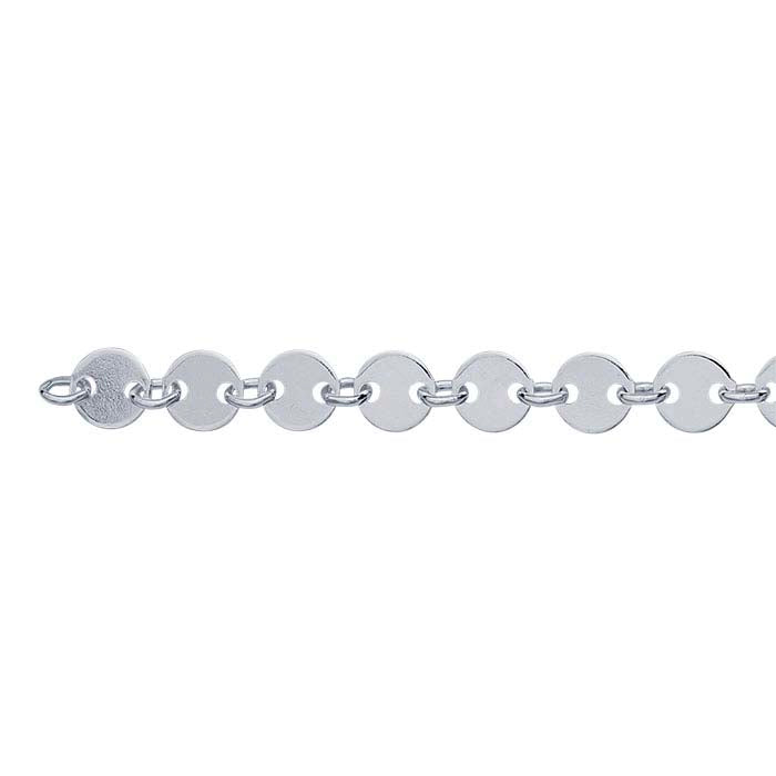 Permanent Jewelry Sterling Silver Chain Bracelet - Circle Disc
