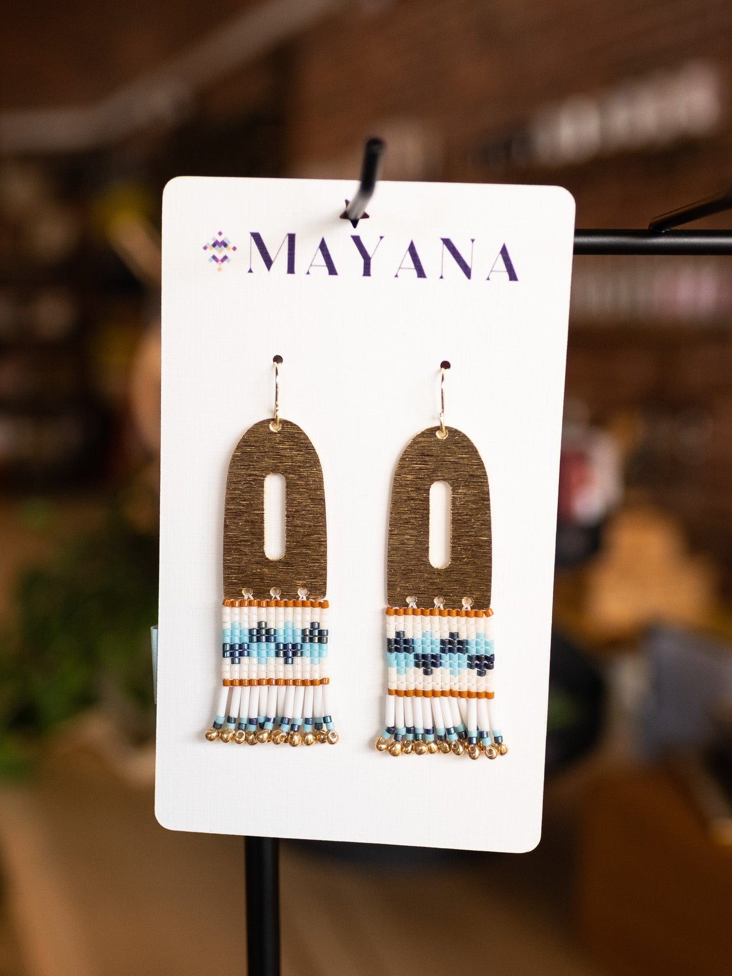 Beaded Handwoven Earrings - Mayana Designs Co