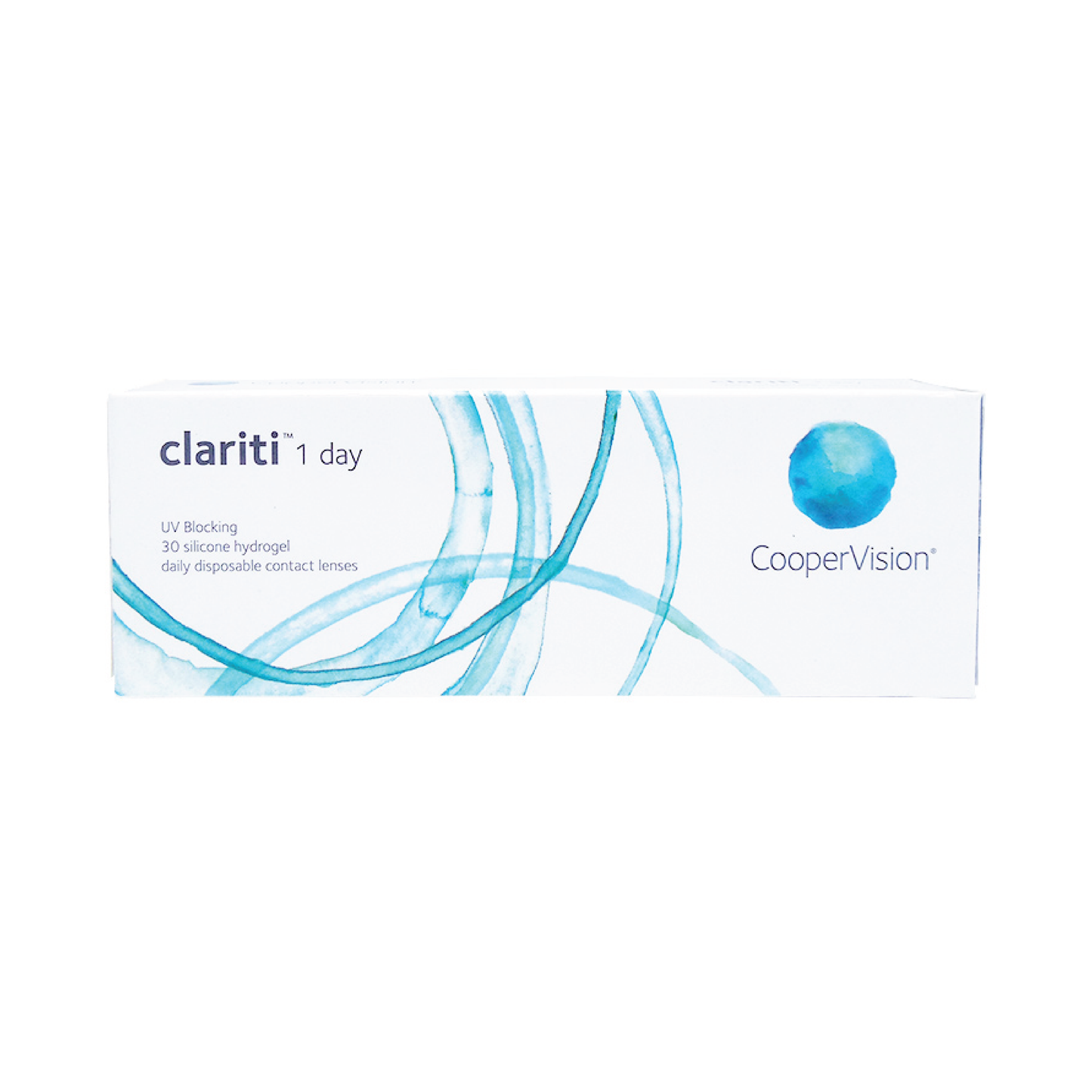 Clariti 1-Day contact lens - v sense optics coopervision daily disposable silicone hydrogel UV blocking comfort breathability wetting ability wear on eye cornea clear sharp vision sphere prescription 30 pack