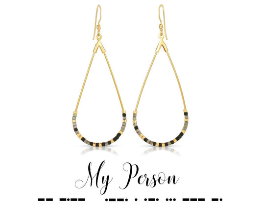 "My Person" Morse Code Earrings