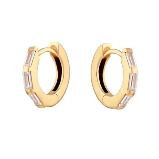 Mineral and Matter Orion's Belt Huggie Hoop Earrings