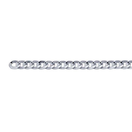 Permanent Jewelry Sterling Silver Chain Bracelet - Flat Curb