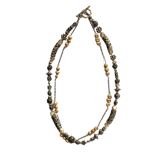 Vintage Gold & Stone Necklace