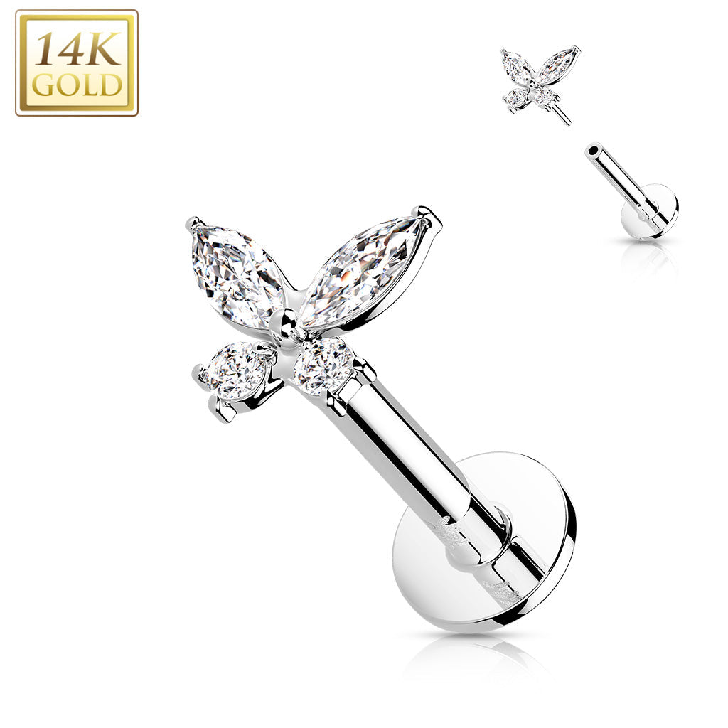 Piercing Earring CZ Butterfly