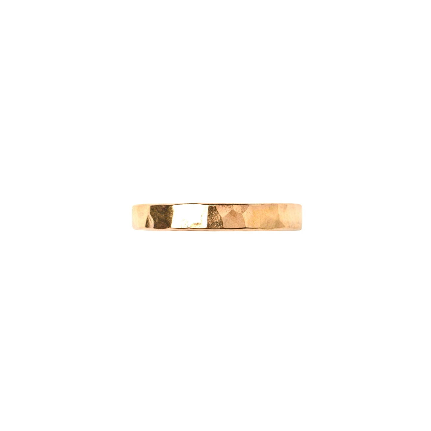 Mineral and Matter Gold Wide Hammered Stacking Ring