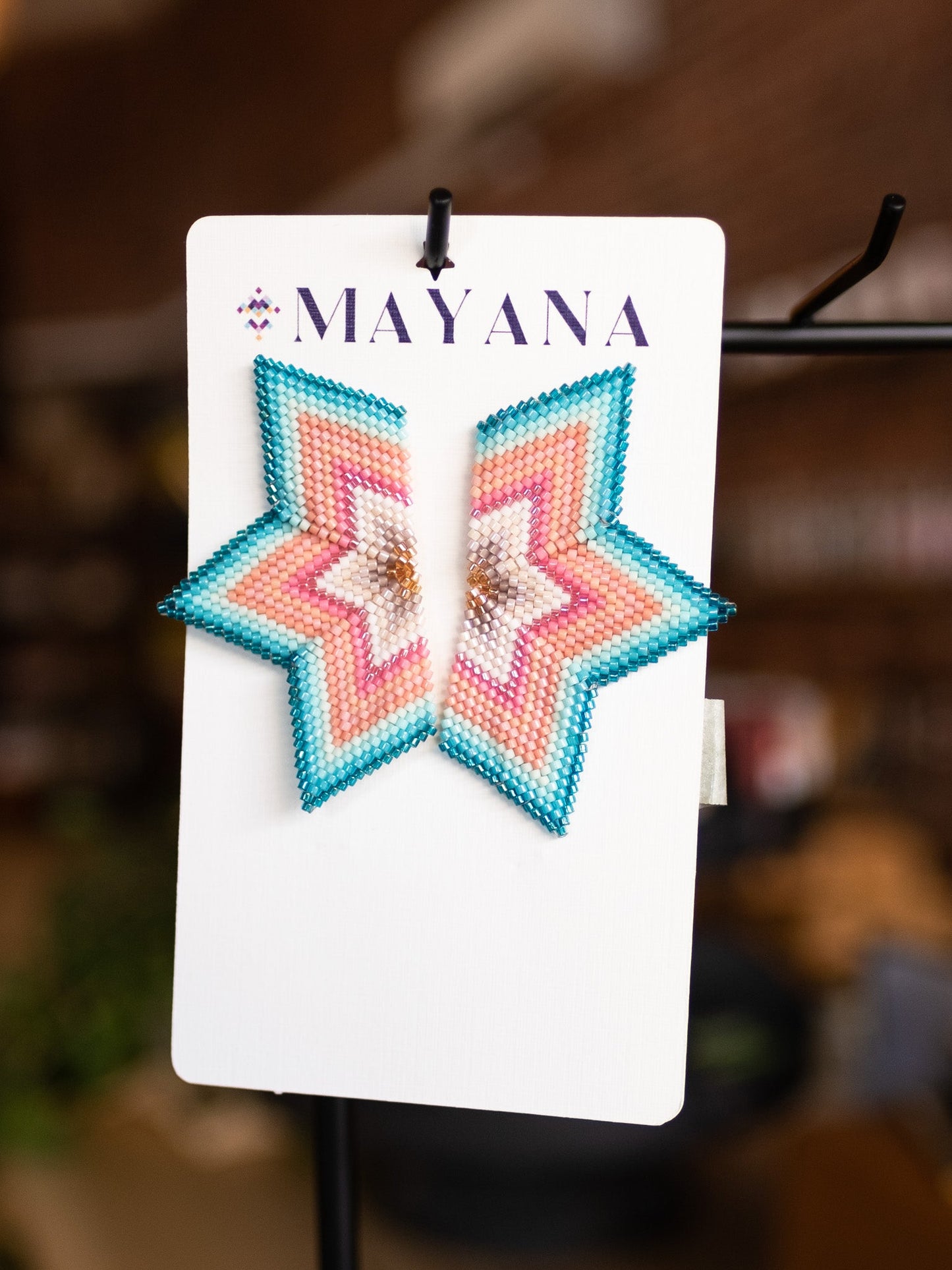 Beaded Handwoven Earrings - Mayana Designs Co