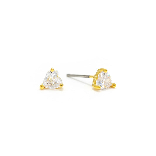 Earrings- Heart Crystal Fete Studs