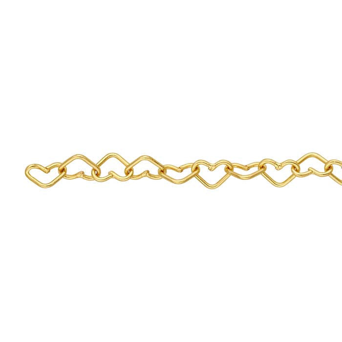 Permanent Jewelry 14k Goldfill Chain Bracelet - Heart Link