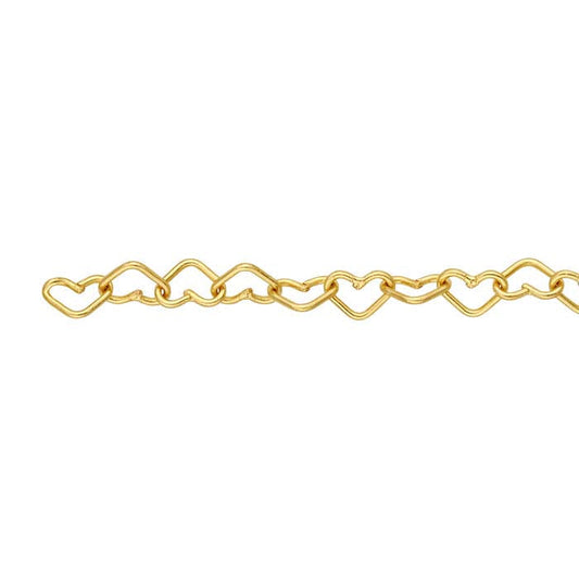 Permanent Jewelry 14k Goldfill Chain Bracelet - Heart Link
