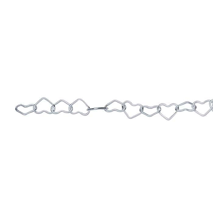Permanent Jewelry Sterling Silver Chain Bracelet - Heart Link