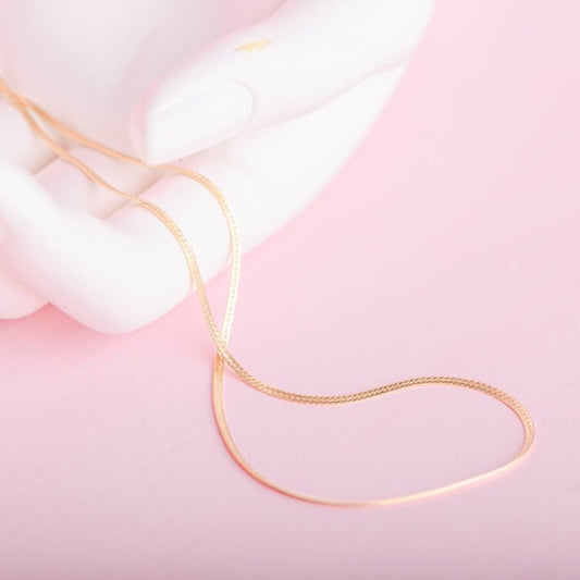 Mineral and Matter Thin Herringbone Necklace