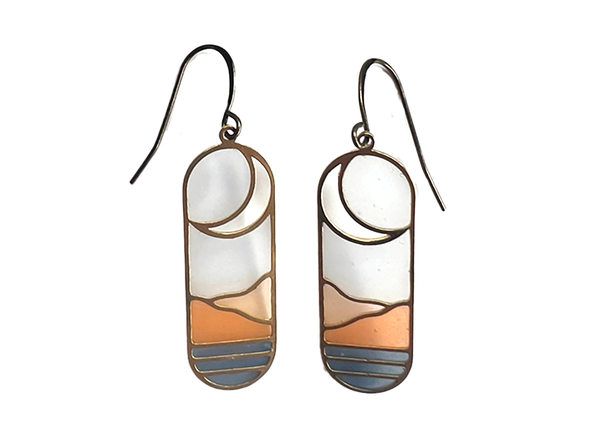 Horizon Stained Glass Resin Earrings