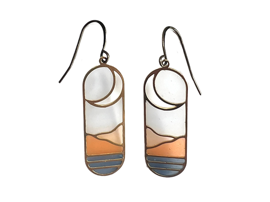 Horizon Stained Glass Resin Earrings