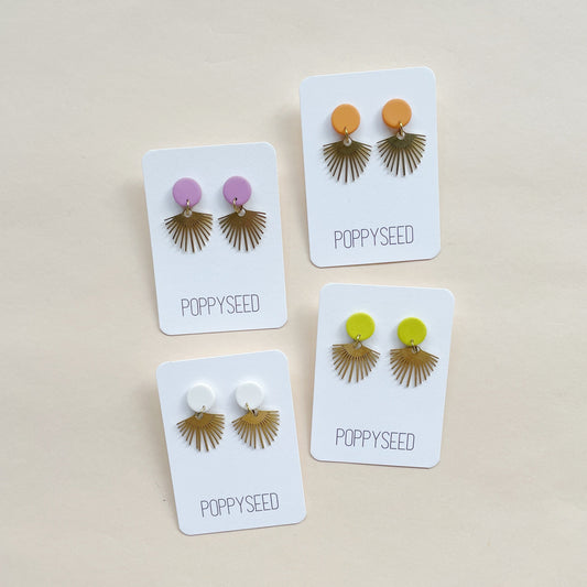 Palm Frond Dangle Earrings