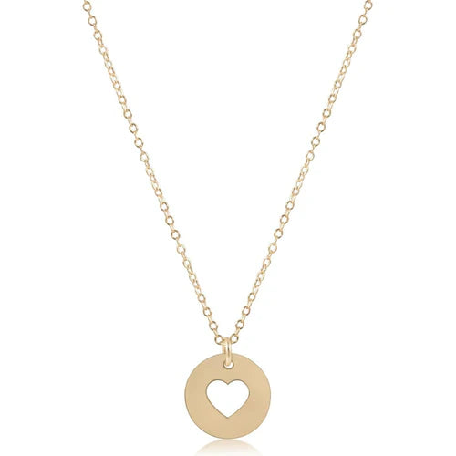 enewton 16" Necklace Gold - Love Gold Disc