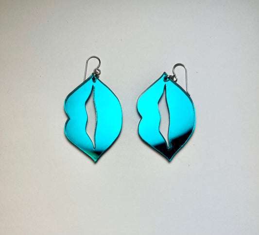 Parted Lips Acrylic Earrings
