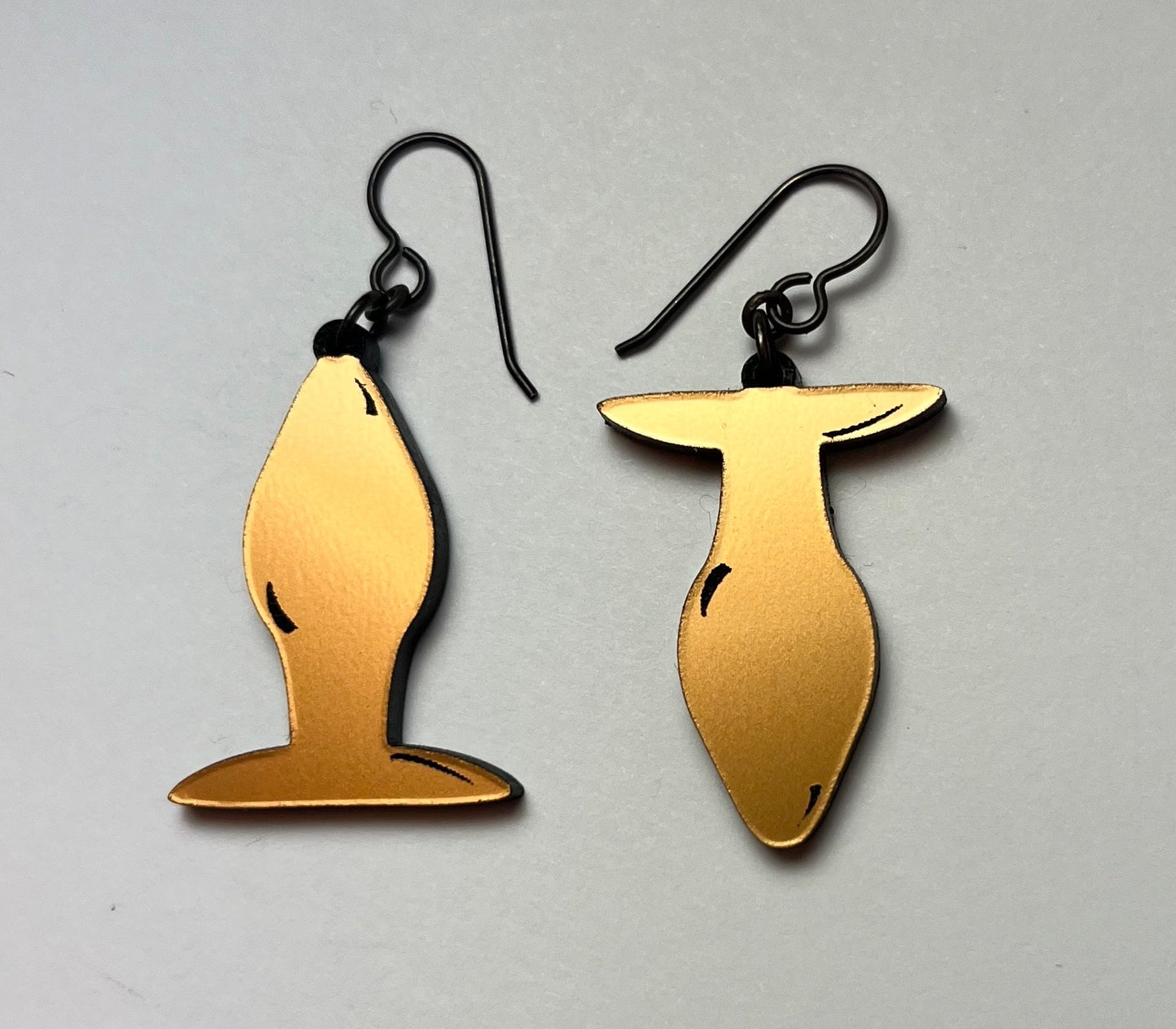 Anal Plug Acrylic Earrings