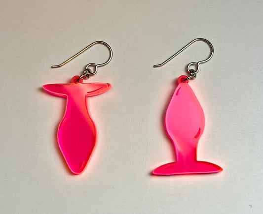 Anal Plug Acrylic Earrings
