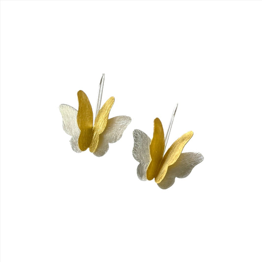 Gold/Silver Butterfly Earrings