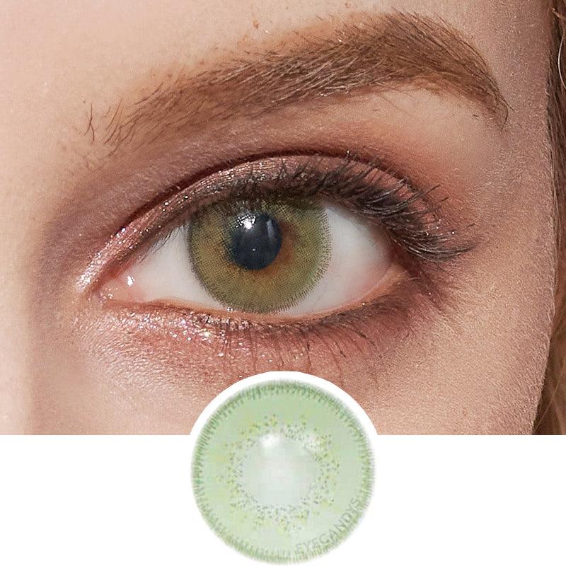 Innovision Luxury Green Natural Color Contact Lens for Dark Eyes - EyeCandys