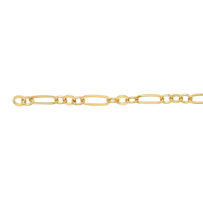 Permanent Jewelry 14k Goldfill Chain Bracelet - Long and Short Oval