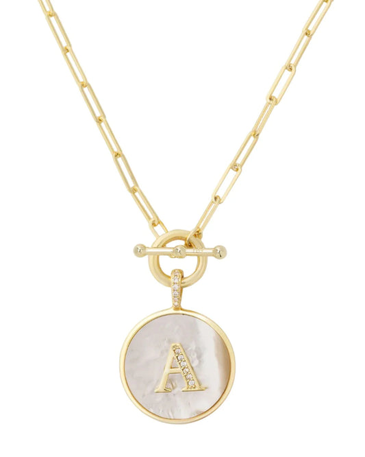 Love Letters Medallion Necklace - Multiple Letters