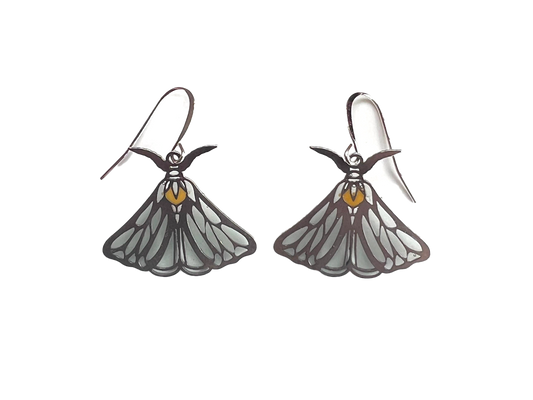 Luna Moth Stained Glass Resin Earrings